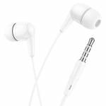 HOCO wire k&otilde;rvaklapid Jack 3,5 mm with microphone M97 valge