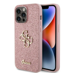 Guess GUHCP15LHG4SGP iPhone 15 Pro 6.1" roosa/roosa hardcase Glitter Script Big 4G