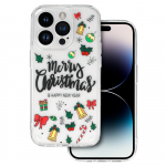 TEL PROTECT Kalėdinis dėklas telefonui Iphone 13 Pro Max Dizainas 3 Skaidrus