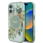 Guess IML Flower & Tonal Circle MagSafe &uuml;mbris jaoks iPhone 16 Plus - roheline