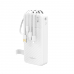 Dudao K11 Pro 20000mAh Powerbank sisseehitatud kaablitega - valge