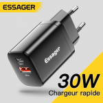 Laadija Essager "Journey" Must 30W (PD / QC3.0)