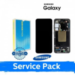 LCD ekraan &uuml;hilduv Samsung S921 S24 raamiga / Sapphire Blue / (Service Pack)