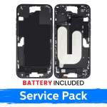 Apple iPhone 16 Plus keskkere korpus + aku / Must / (Hoolduspackett)