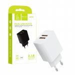 Laadija Denmen (DC02W) (2xUSB 2.1A) valge