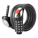 Rockbros RKS531 jalgratta lukk 5-kohalise koodiga, terastrossiga, 180 cm, LED-valgustusega - must