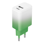 Setty charger USB + USB-C 20W LSIG-AC-20 mint-valge gradient