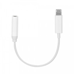Adapteris AUX Lightning (vyri&scaron;kas) į Jack 3,5 mm (moteri&scaron;kas) baltas