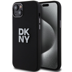 DKNY Liquid Silicone Metal Logo &uuml;mbris jaoks iPhone 15 Plus / 14 Plus - must