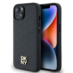 DKNY Leather Monogram Pattern Metal Logo MagSafe &Uuml;mbris jaoks iPhone 15/14/13 - Must