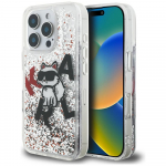 Karl Lagerfeld Liquid Glitter Choupette Logo &Uuml;mbris jaoks iPhone 16 Pro - L&auml;bipaistev