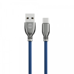 "Forever Tornado" kabelis USB - USB-C 1,0 m 3A tamsiai mėlynas