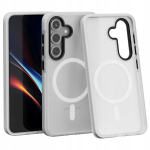 Spacecase Hybrid Fusion Mag dėklas Galaxy S25 baltas