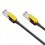 Kabelis Cat7 S/STP, 0.5m, juodas