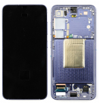 Ekranas Samsung S921 S24 su lietimui jautriu stikliuku ir rėmeliu Cobalt Violet originalus (used Grade A)