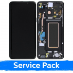 LCD Ekraan &Uuml;hildub Samsung G960 S9 Koos Frame / Midnight Must / (Service Pack)