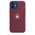 Dėklas "Silicone Case v2" skirtas iPhone 12 (12 Pro) / Plum / su įpakavimu
