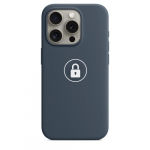 Telefono dėklas "Silicone Case v2" iPhone 15 Pro Max / Storm Blue / su pakuote