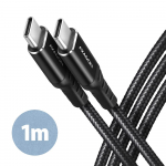 CABLE USB-C TO USB-C 1M 60W/HQ BLACK BUCM-CM10AB AXAGON