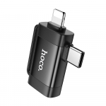 Adapter OTG 2in1 USB C / Lightning - USB A Hoco UA31F must