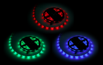Rebel RGB LED-riba, 5 m, 150&times; 5050 SMD, veekindel, valge PCB