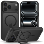 Tech-Protect MagStand MagSafe CC &uuml;mbris mudelitele iPhone 18 Pro / 17 Pro, mattmust