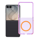 Case for Samsung Z Flip 8 5G Forcell F-Protect Vivid Premium compatible with MagSafe purple
