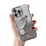 Tel Protect Butterfly vandeniui atsparus dėklas telefonui iPhone 15 Pro Max - sidabrinis