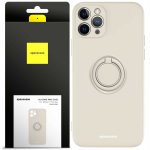 Spacecase Silikoninis dėklas su žiedu iPhone 11 Pro Max kaulo spalvos