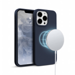 Crong Color Cover Magnetic &uuml;mbris seadmele iPhone 13 Pro Max, MagSafe'iga &uuml;hilduv, tumesinine