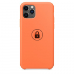 Dėklas "Silicone Case" skirtas iPhone 11 Pro Max / Orange / su įpakavimu