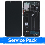 LCD Ekraan &Uuml;hildub Xiaomi Mi 8 Koos Frame / Must / (Service Pack)