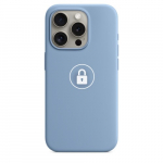 Telefono dėklas "Silicone Case v2" iPhone 15 Pro Max / Winter Blue / su pakuote