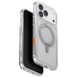 Uniq Swivix &uuml;mbris iPhone 17 Pro Max-le 360&deg; p&ouml;&ouml;rleva tugijalaga &ndash; l&auml;bipaistev