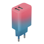 Setty charger 2x USB 18W LSIG-AA-20 roosa-turquoise gradient
