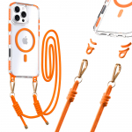 Tel Protect Strap Clear &Uuml;mbris jaoks Iphone 15 Pro oranž