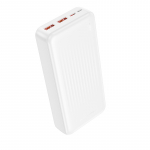 Borofone Akupank 20000mAh BJ80A Clever - 2xUSB + Type C - QC 3.0 22,5W + PD 20W valge