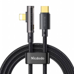 McDodo CA-3390 36W 1.2m USB-C to Lightning angle kaabel (must)