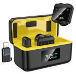 Belaidis segtukas mikrofonas Lightning / USB C Hoco 2 vnt. L17 juodas