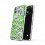 DIESEL SNAP CASE CLEAR AOP FW20 IPHONE X/XS BLACK/GREEN