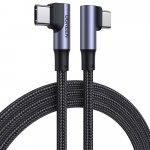 Ugreen US335 70696 nurgaga USB-C - USB-C PD QC FCP 100W 5A 480Mb/s 1m kaabel - must
