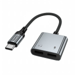 Adapter AUX USB C - 2x USB C max 10W Hoco UPA34A UPA34A hall