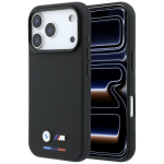 BMW M Quadrille Kevlar Tricolor & Metal Logo MagSafe &uuml;mbris mudelile iPhone 17 Pro / 18 Pro &ndash; must