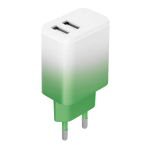 Setty charger 2x USB 18W LSIG-AA-20 mint-valge gradient