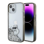 Karl Lagerfeld Liquid Glitter Choupette &uuml;mbris jaoks iPhone 15 - l&auml;bipaistev
