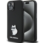 Karl Lagerfeld Silicone Choupette Metal Pin &uuml;mbris jaoks iPhone 15 Plus / 14 Plus - must