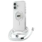Karl Lagerfeld Crossbody IML Karl Head Magsafe &Uuml;mbris jaoks iPhone 16 - Clear