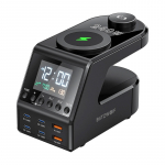 Blitzwolf BW-FW10 alarm clock with laadija 2xUSB-A, 4xUSB-C, 240W