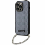 Karl Lagerfeld KLHCP14LSACKLHPG iPhone 14 Pro 6.1" sidabrinis/sidabrinis hardcase Saffiano Monogram Chain