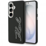 Karl Lagerfeld Grained Signature Metal Resin Logo &uuml;mbris Samsung Galaxy S26 must